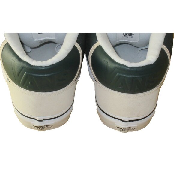 Vans Men's Knu Skool Mid Varsity Turtledove Beige Dark Green Shoes sizes NIB - Picture 5 of 7